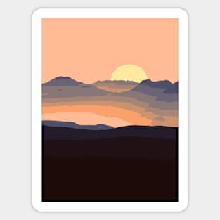 Japanese Sunset - Landscape Sticker